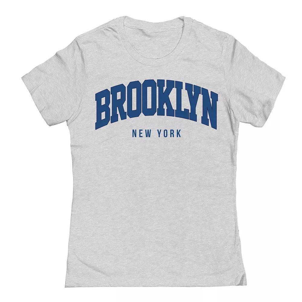 Junior's Brooklyn Graphic Tee, Women's, Size: Large, Grey Gray Product Image