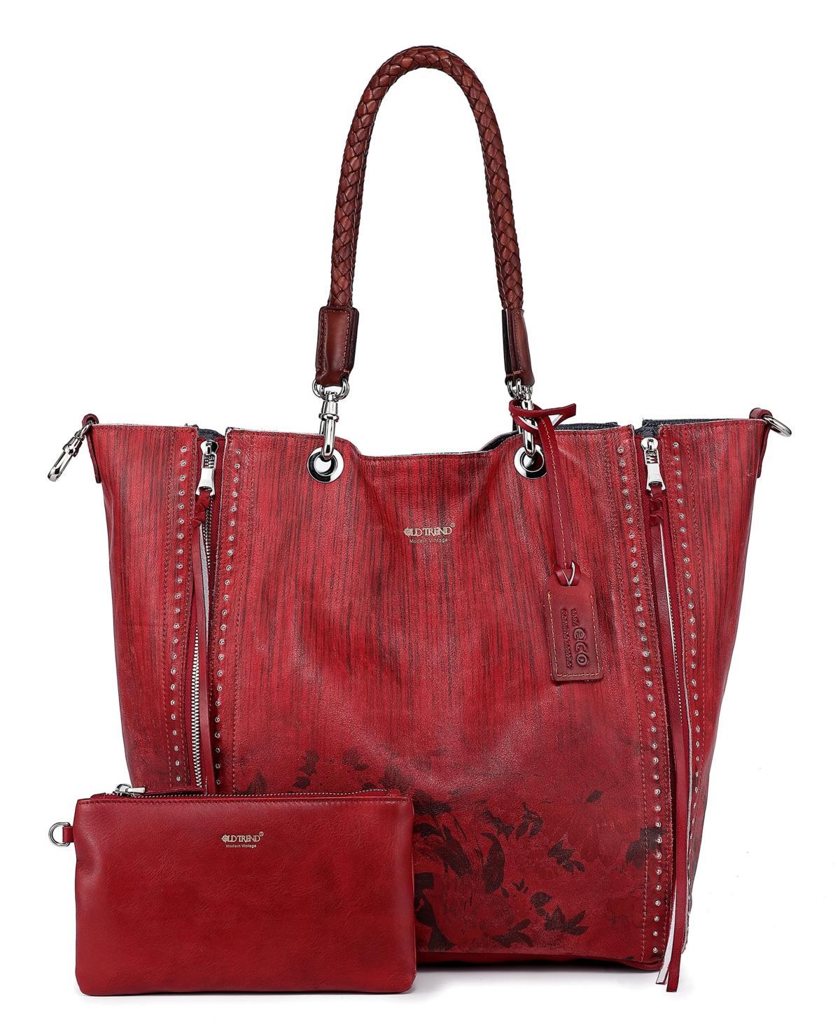 Old Trend Womens Barracuda Hand Painted Clasp Closure Tote Bag Product Image