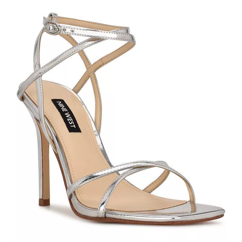 Nine West Tidle Women's High Heel Sandals, Size: 8.5, Light Natural Patent Product Image