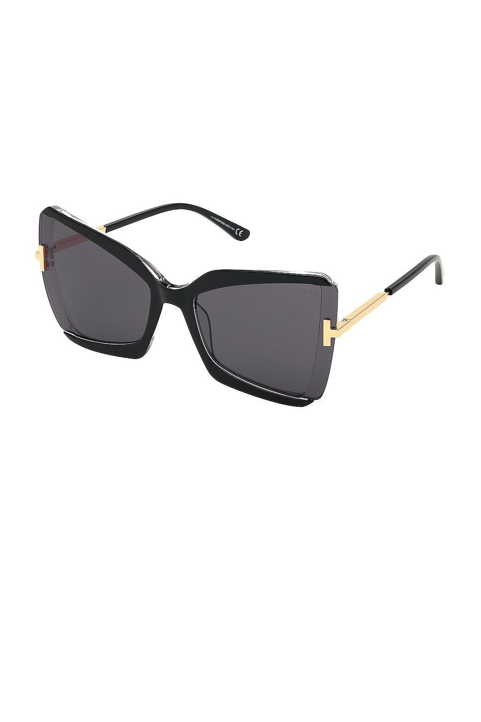 Gia Semi-Rimless Butterfly Sunglasses Product Image