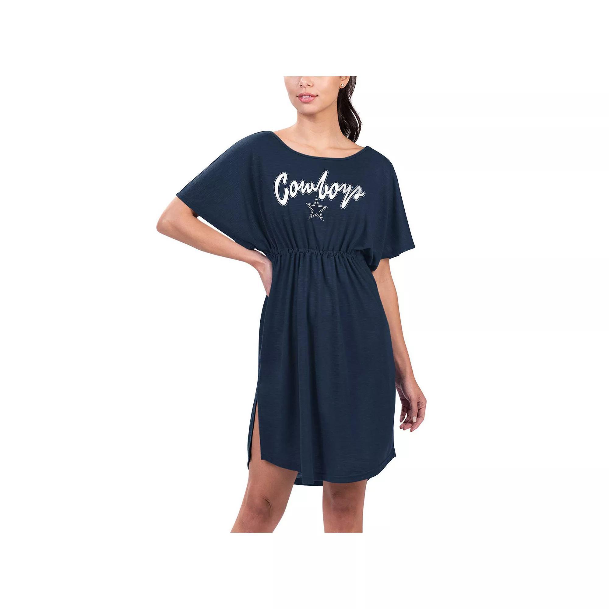 Women's G-III 4Her by Carl Banks Navy Dallas Cowboys Versus Swim Cover-Up, Size: 2XL, Blue Product Image