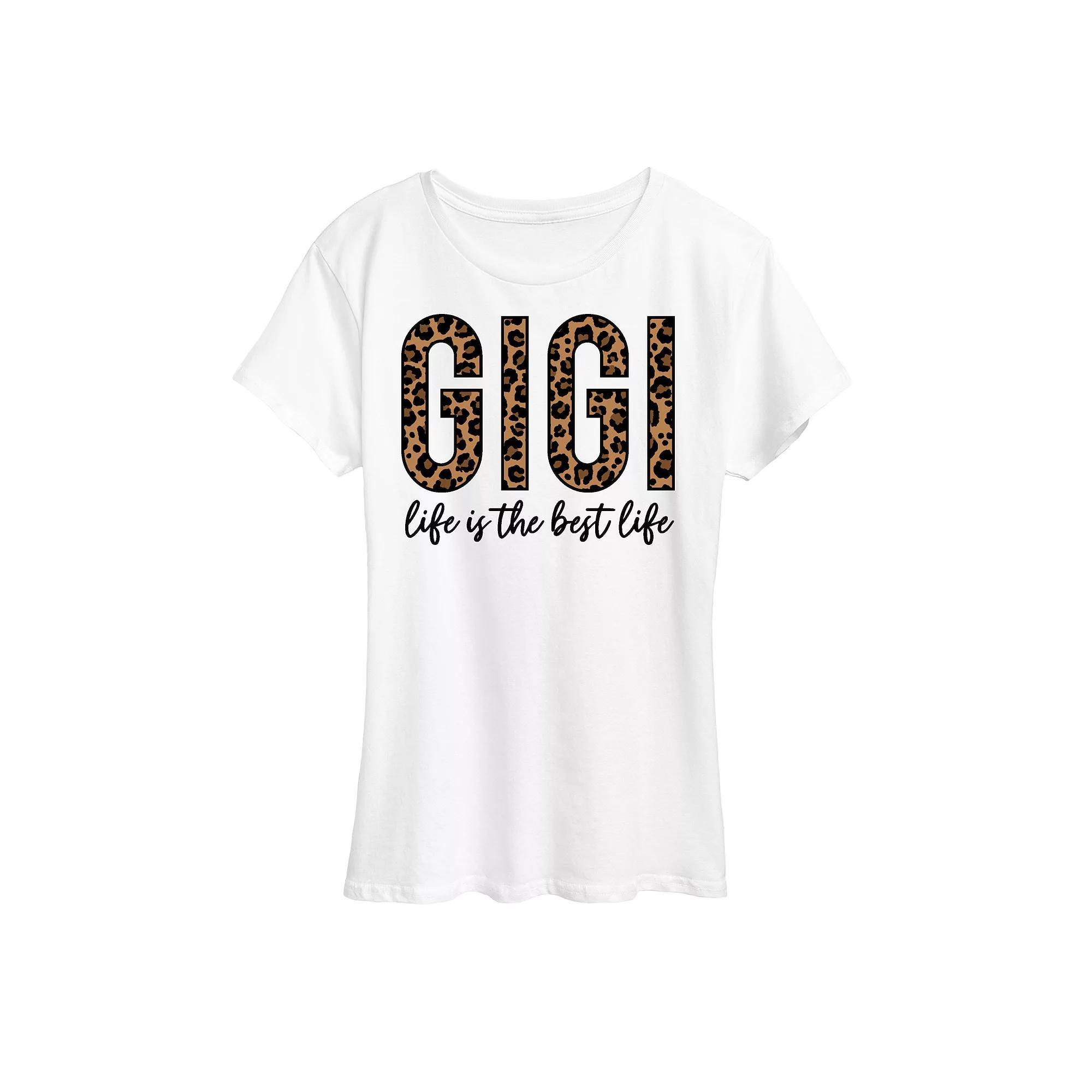 Womens Gigi Life Is The Best Life Graphic Tee Product Image