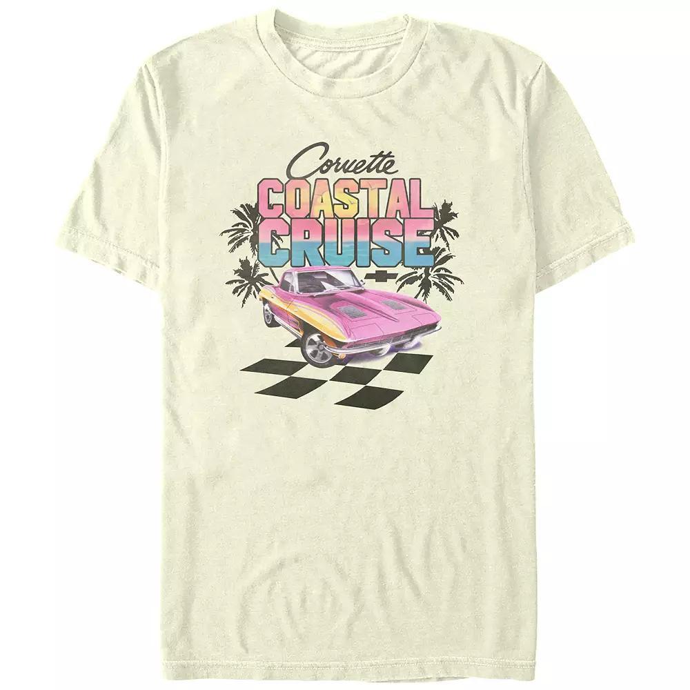 Men's Chevrolet Corvette Coastal Cruise Graphic Tee, Size: Medium, White Product Image