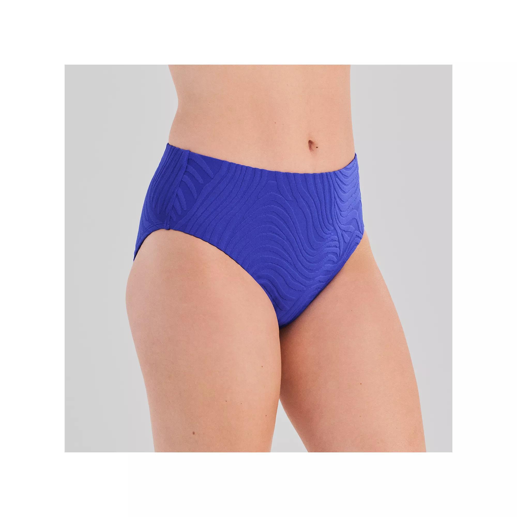 Women's Freshwater Compression Swim Bottoms, Size: Large, Zebra Blue Product Image