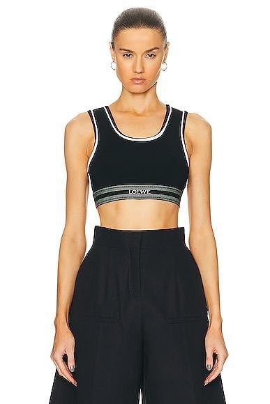 Loewe Cropped Tank Top Black. (also in ). Product Image