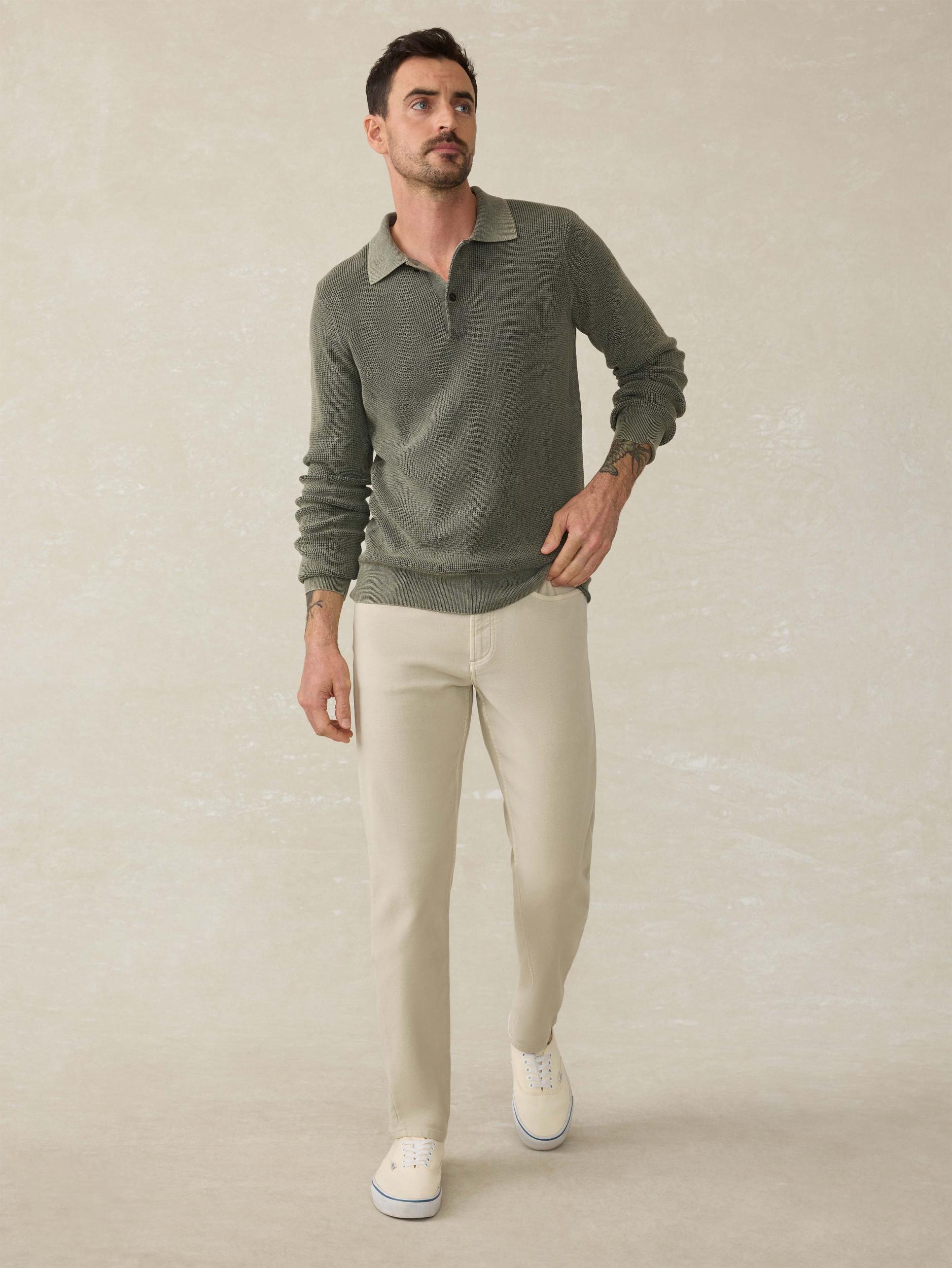 Stretch Terry 5-Pocket Pant - Stone Male Product Image