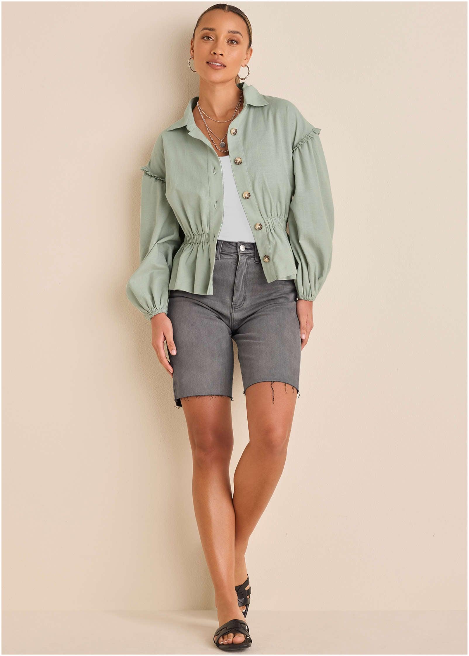 Linen Jacket - Storm Gray Product Image