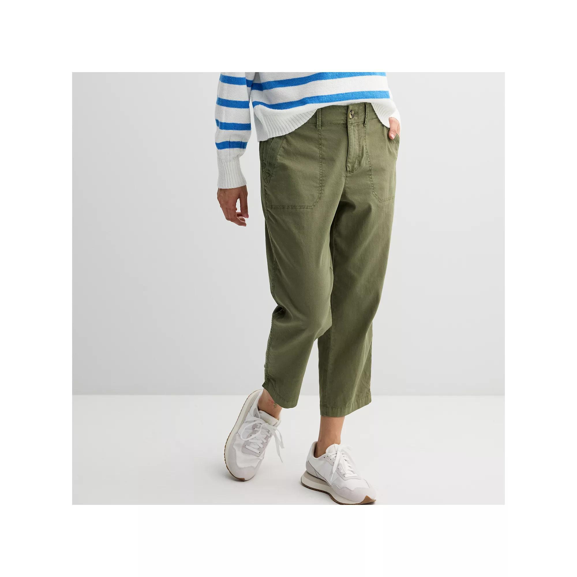 Women's Sonoma Goods For Life® Utility Capri Pants, Size: Large, Pledge Blue Product Image