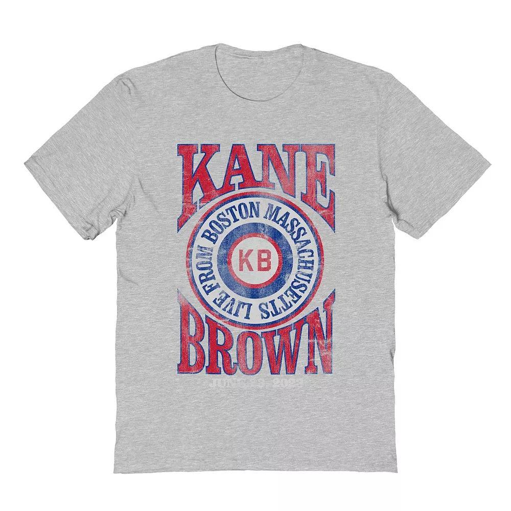 Men's Kane Brown Live From Boston Graphic Tee, Size: Large, Sport Gray Product Image