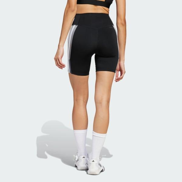 adidas Optime Essentials Stash Pocket 7 Short Leggings Black S Womens Product Image