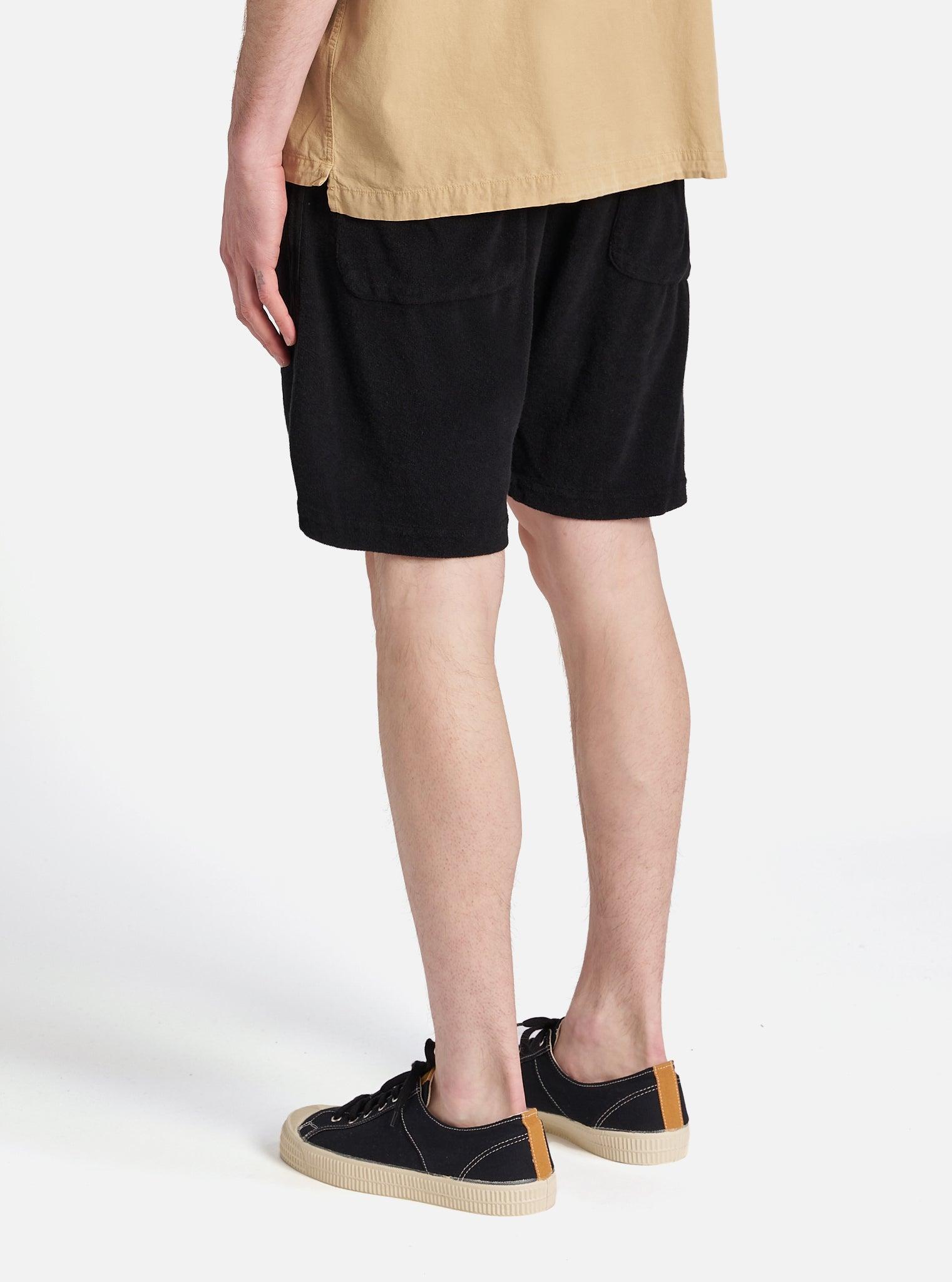 Black Light Weight Terry Simple Short Product Image