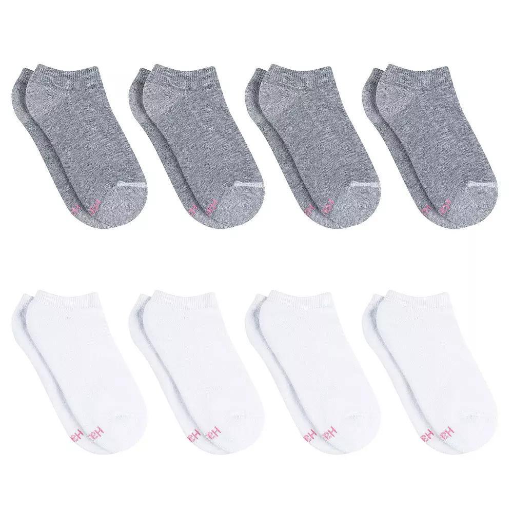 Women's Hanes Ultimate® Cool Comfort® 8-Pack Cushioned No-Show Socks HWUCN8, Size: 9-11, Gray White Product Image
