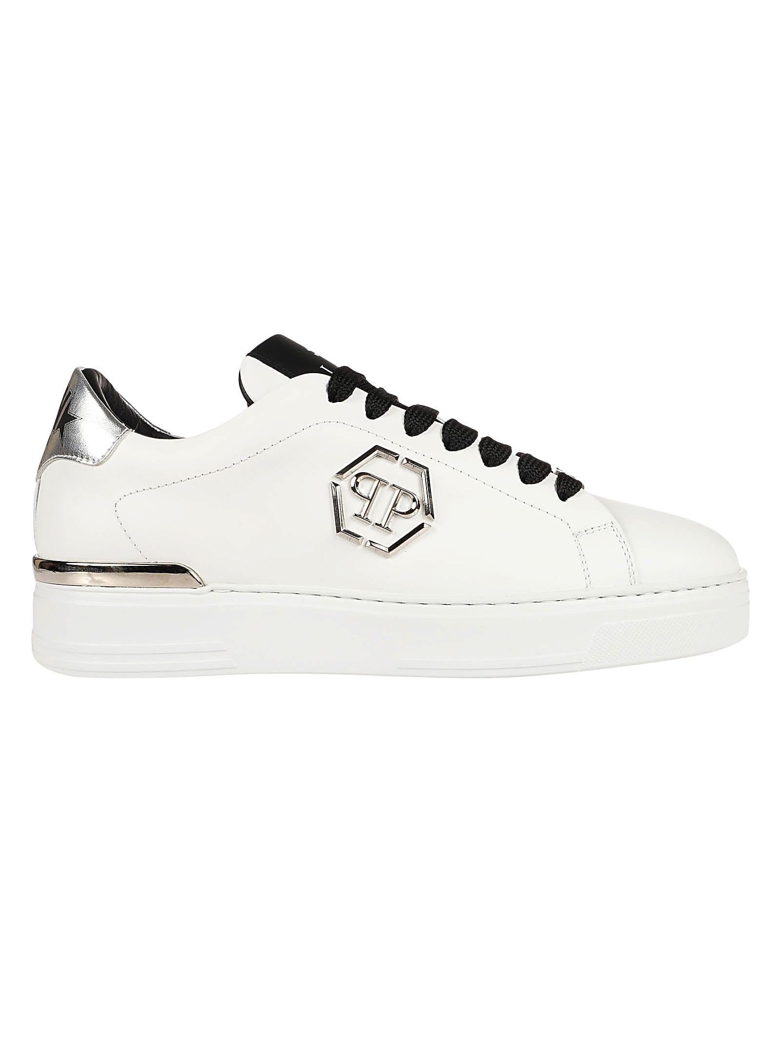PHILIPP PLEIN Leather Sneakers In Black   Product Image