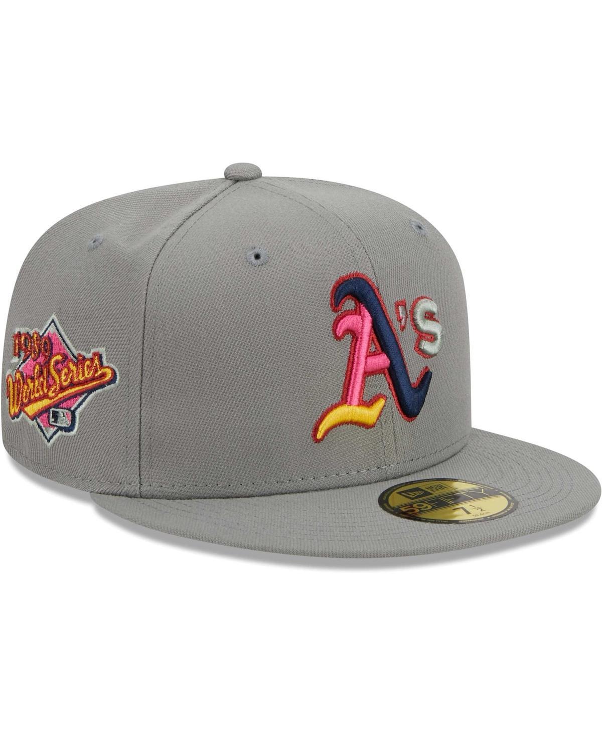Mens New Era Gray Oakland Athletics Color Pack 59FIFTY Fitted Hat Product Image