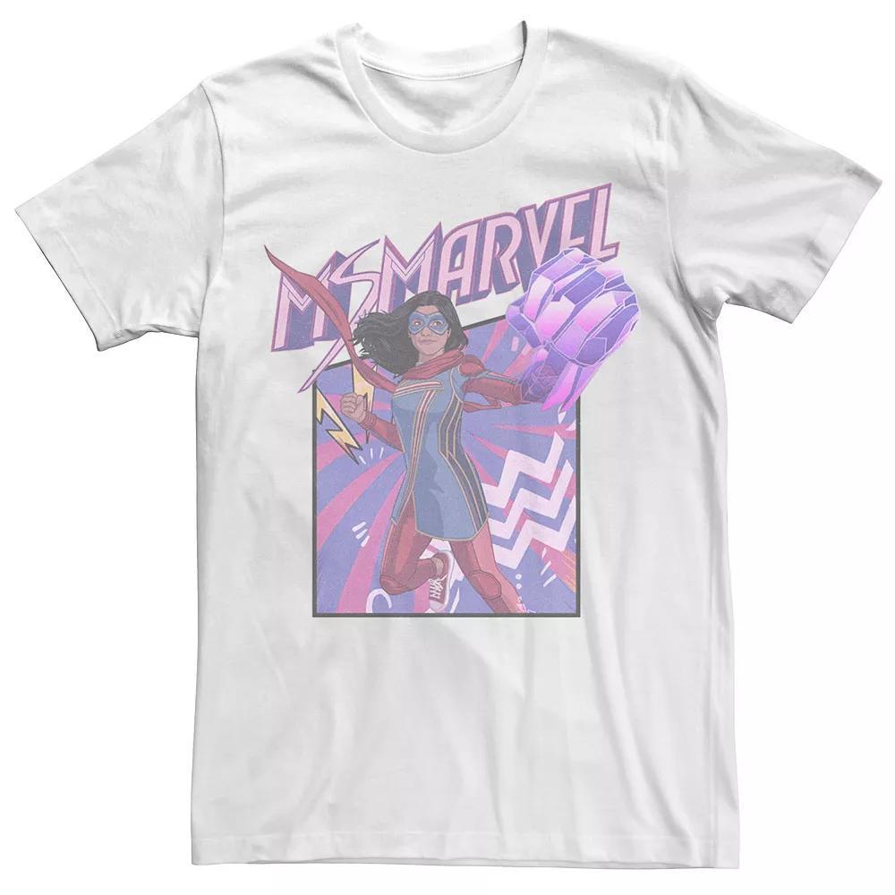 Men's Marvel Ms. Marve Fist Panel Tee, Size: XS, White Product Image