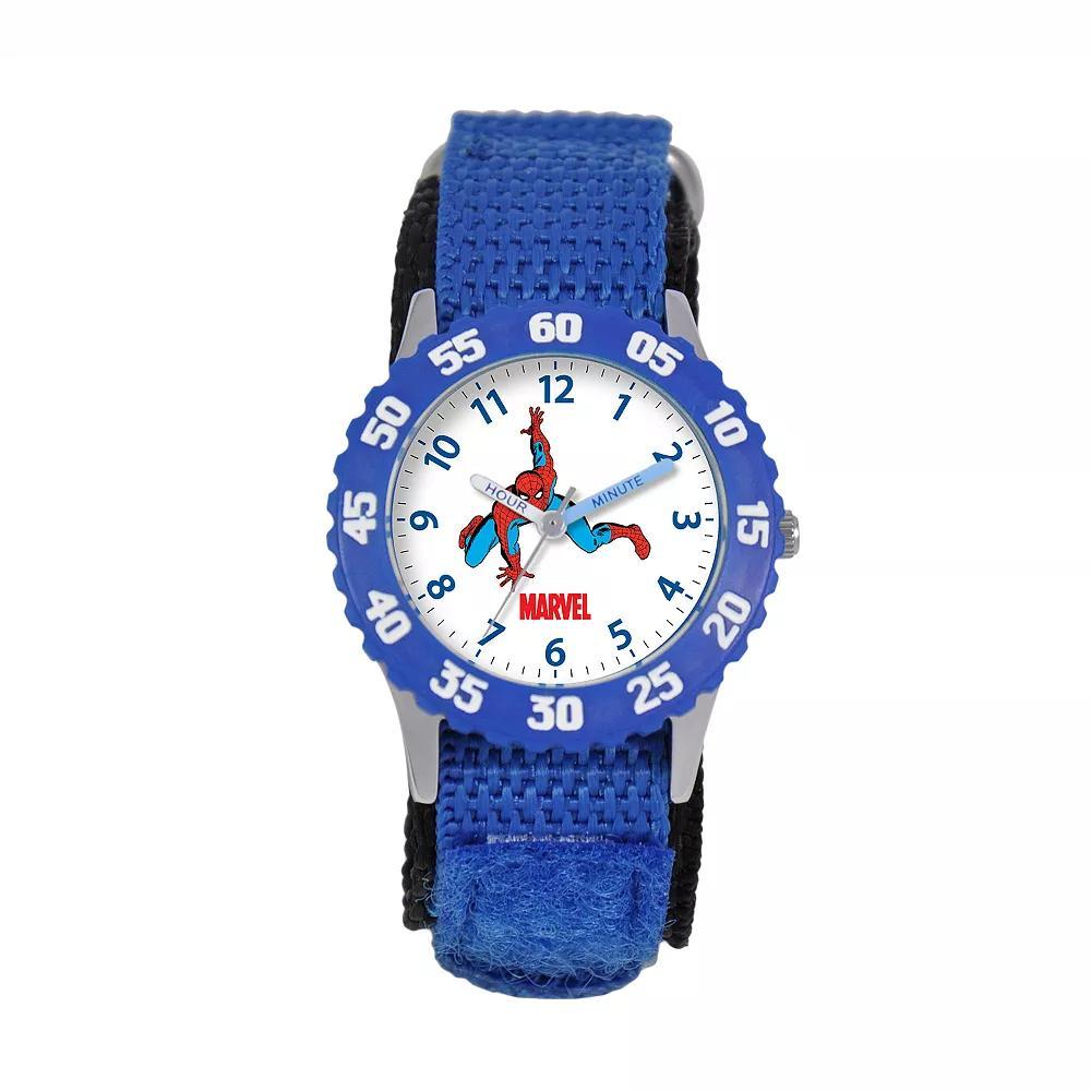 Marvel Spider-Man Time Teacher Stainless Steel Watch, Boy's, Blue Product Image