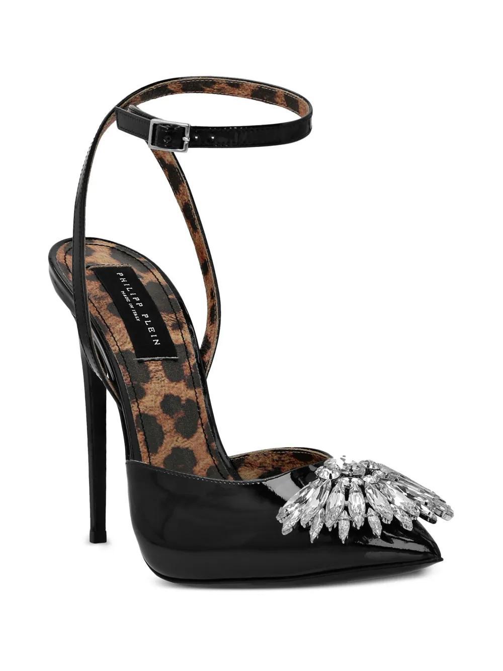 Mirror 100mm crystal-embellished pumps  Product Image