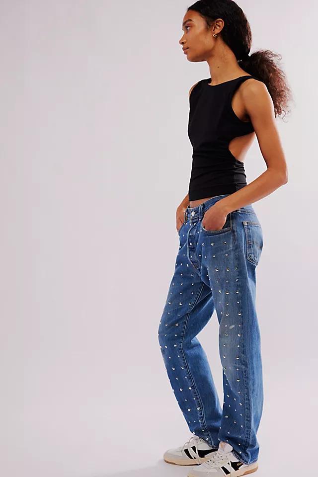Tricia Fix Studded Straight-Leg Jeans Product Image