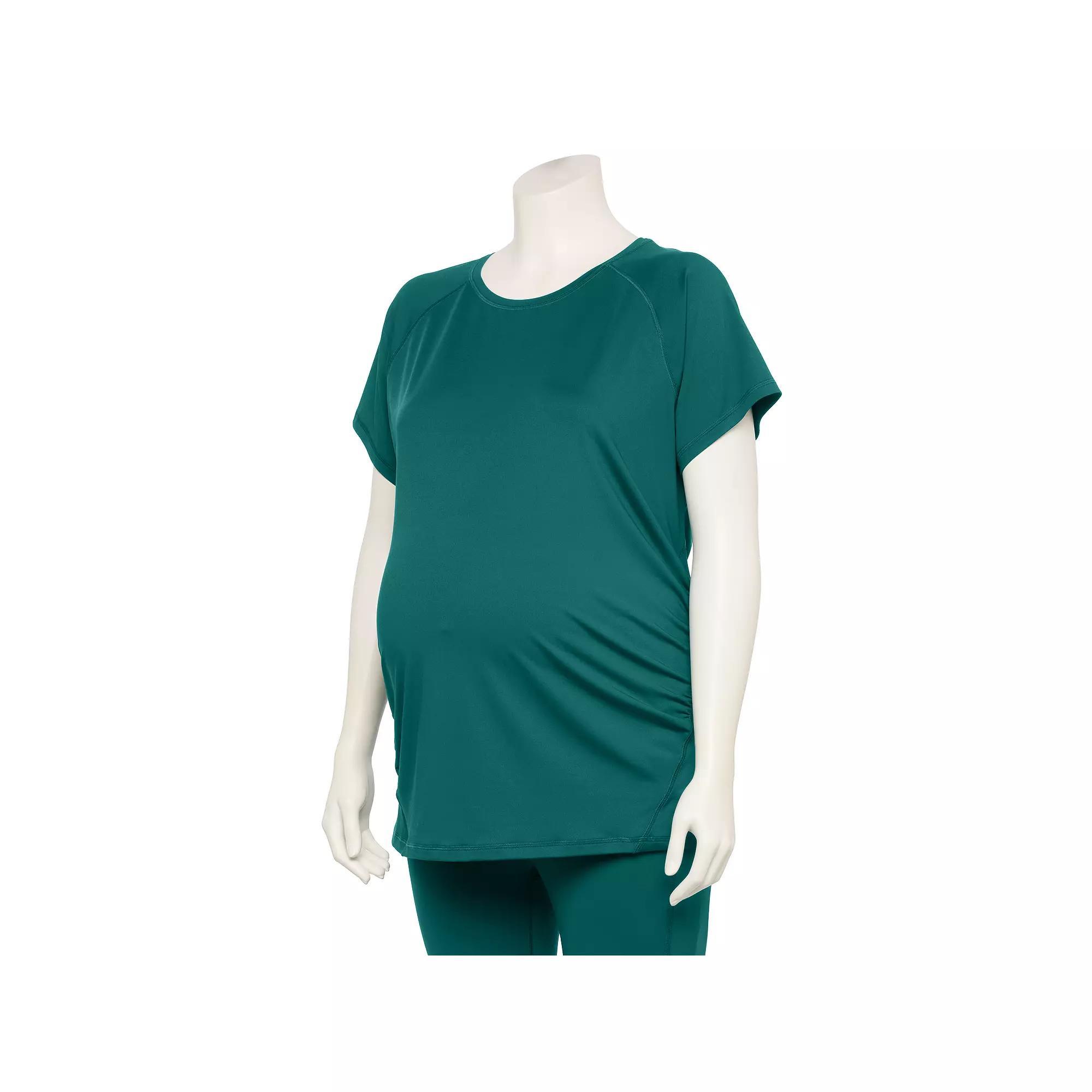 Plus Maternity Tek Gear Dry Tek Tee, Womens Dark Blue Teal Product Image