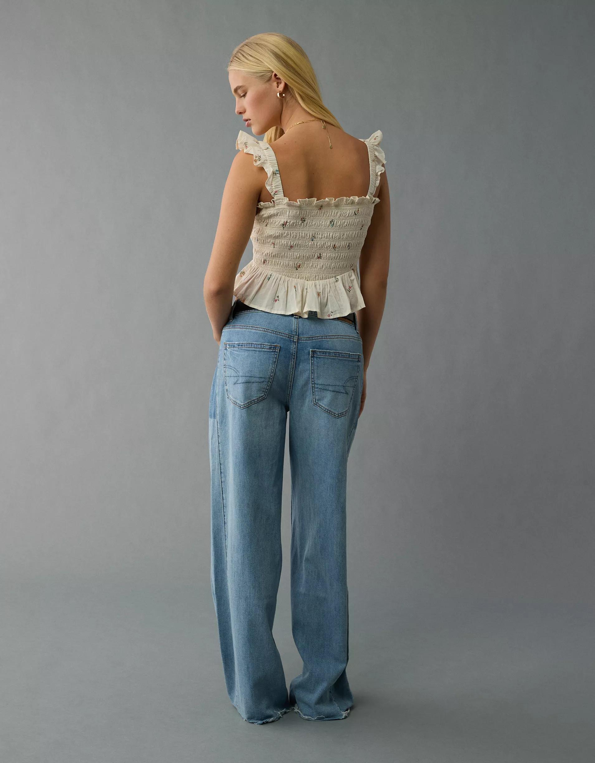 AE Bella Smocked Crop Top Product Image