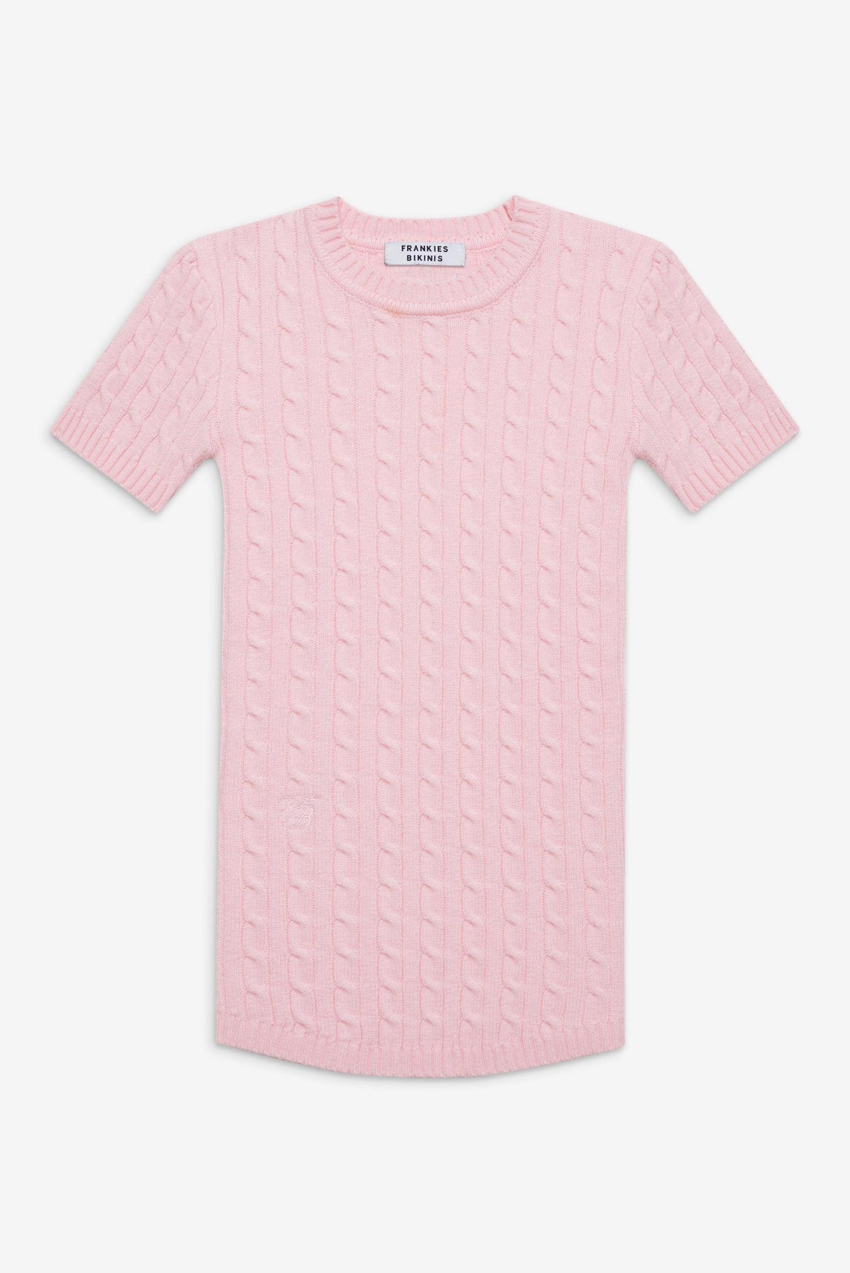 Mulholland Cable Knit Sweater - Cozy Pink Product Image