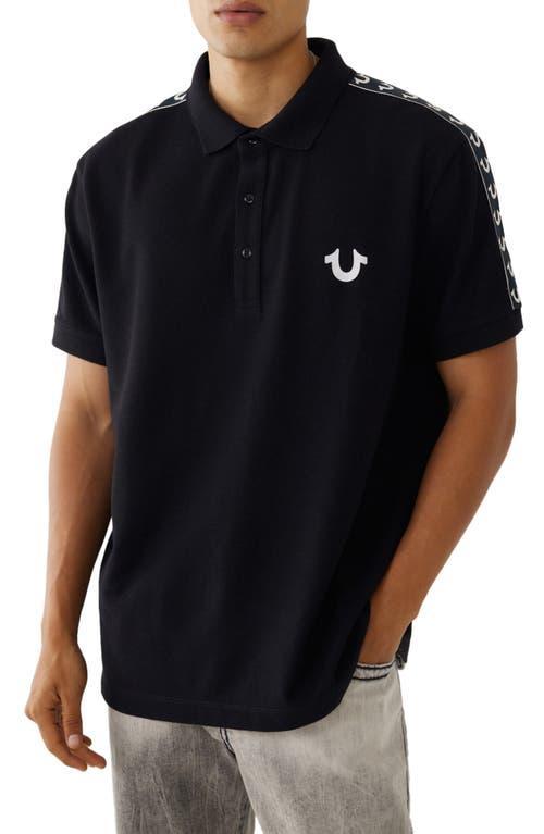 True Religion Mens Damask Short Sleeve Polo Shirt Product Image