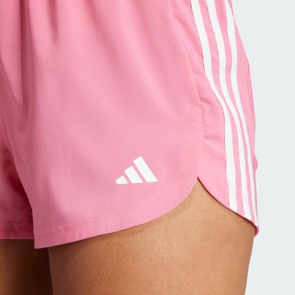 adidas Pacer Training 3-Stripes Woven High-Rise Shorts Pink Fusion S 3 Womens Product Image