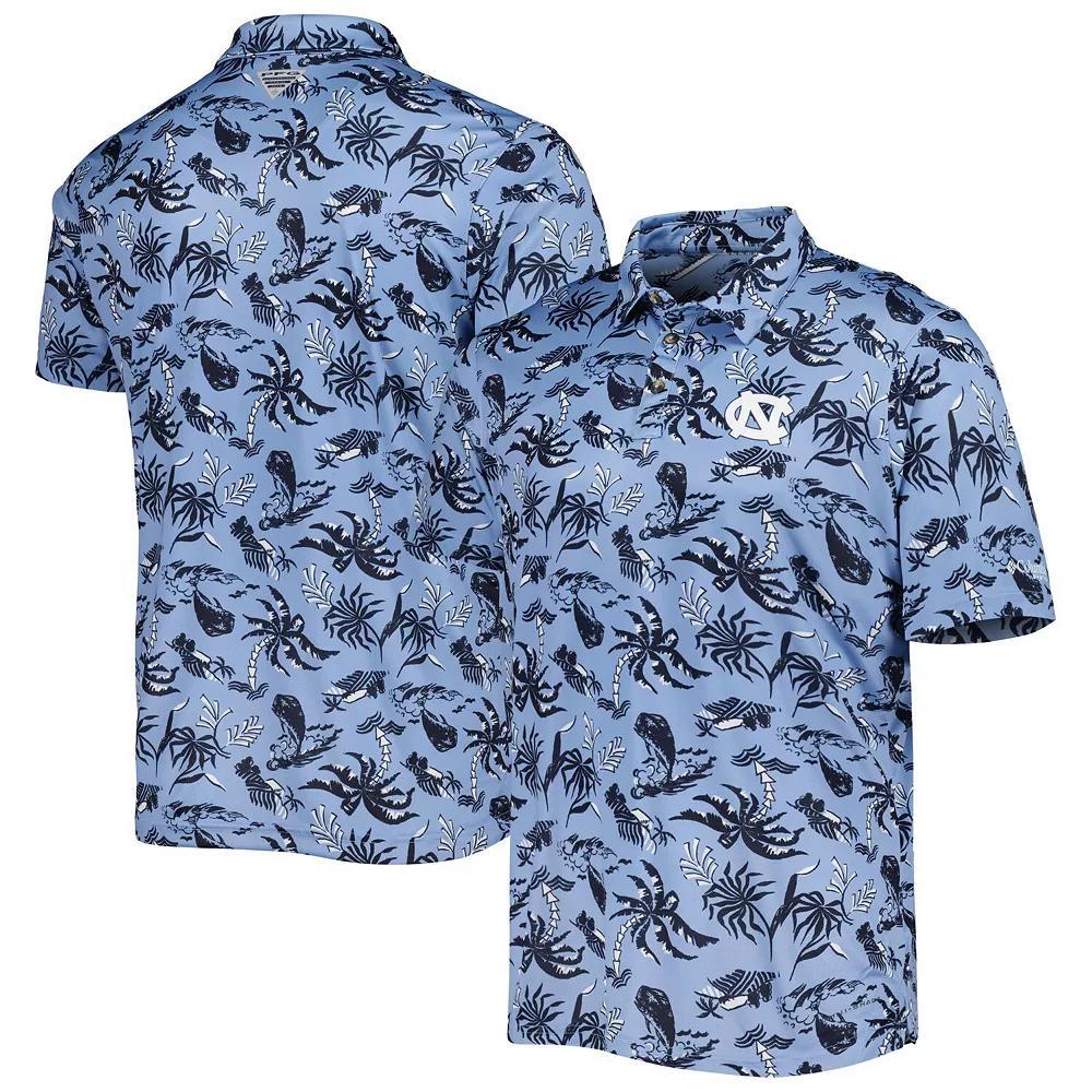 Men's Columbia Carolina Blue North Carolina Tar Heels Super Terminal Tackle Omni-Shade Polo, Size: XL Product Image