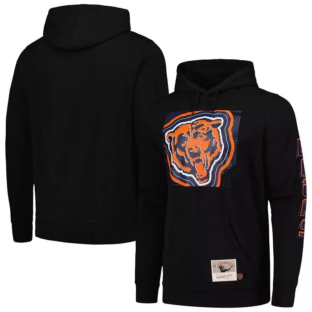 Men's Mitchell & Ness Black Chicago Bears Gridiron Classics Big Face 7.0 Pullover Hoodie, Size: XL Product Image