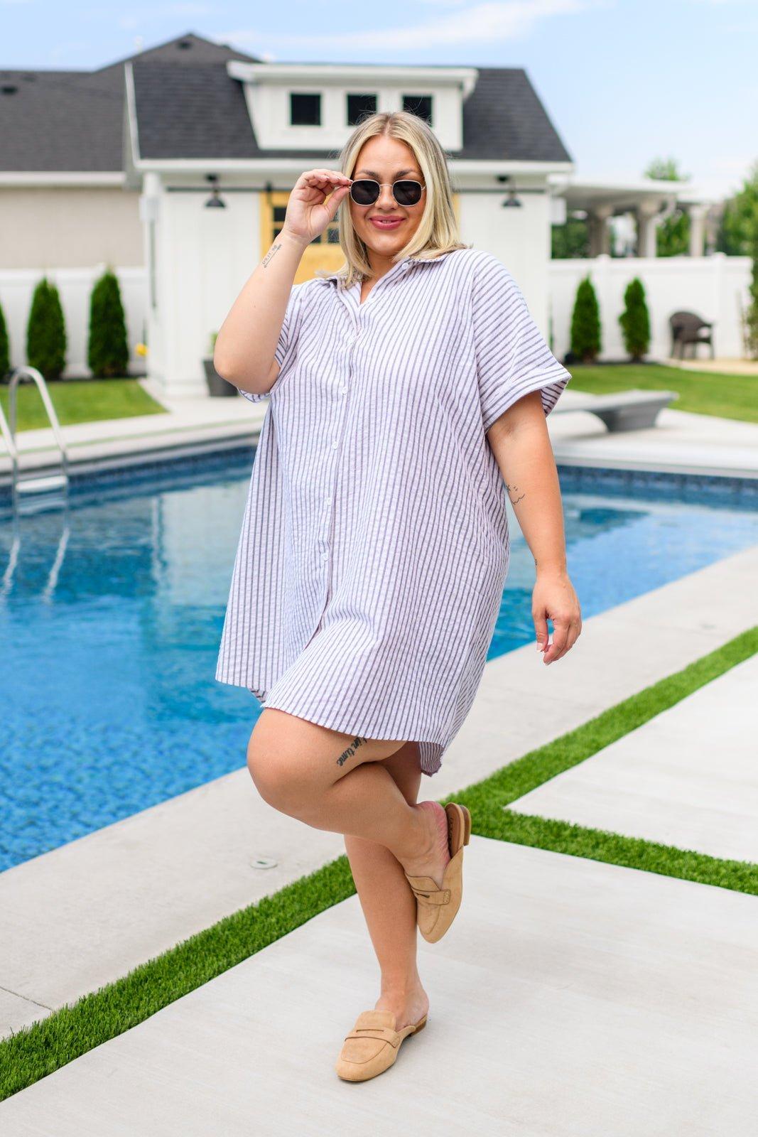 Cornelia Striped Shirt Dress (Online Exclusive) Female Product Image