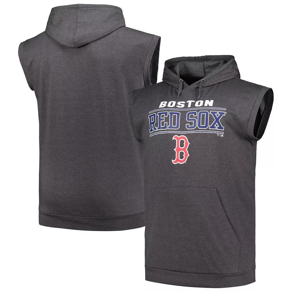 Men's Profile Heather Charcoal Philadelphia Phillies Big & Tall Muscle Sleeveless Pullover Hoodie, Size: 2XLT Product Image