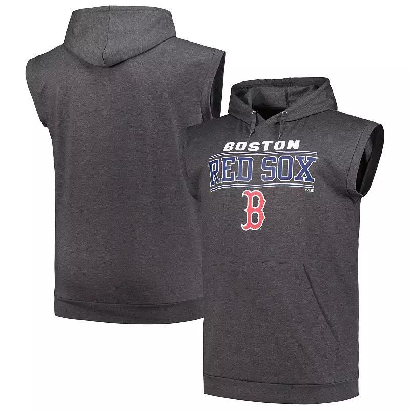 Men's Profile Heather Charcoal Philadelphia Phillies Big & Tall Muscle Sleeveless Pullover Hoodie, Size: 2XLT Product Image