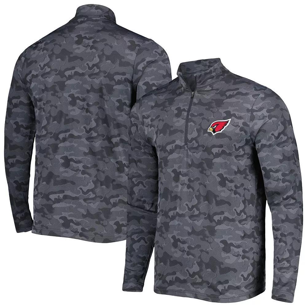 Men's Antigua Black Arizona Cardinals Brigade Quarter-Zip Sweatshirt, Size: XL Product Image