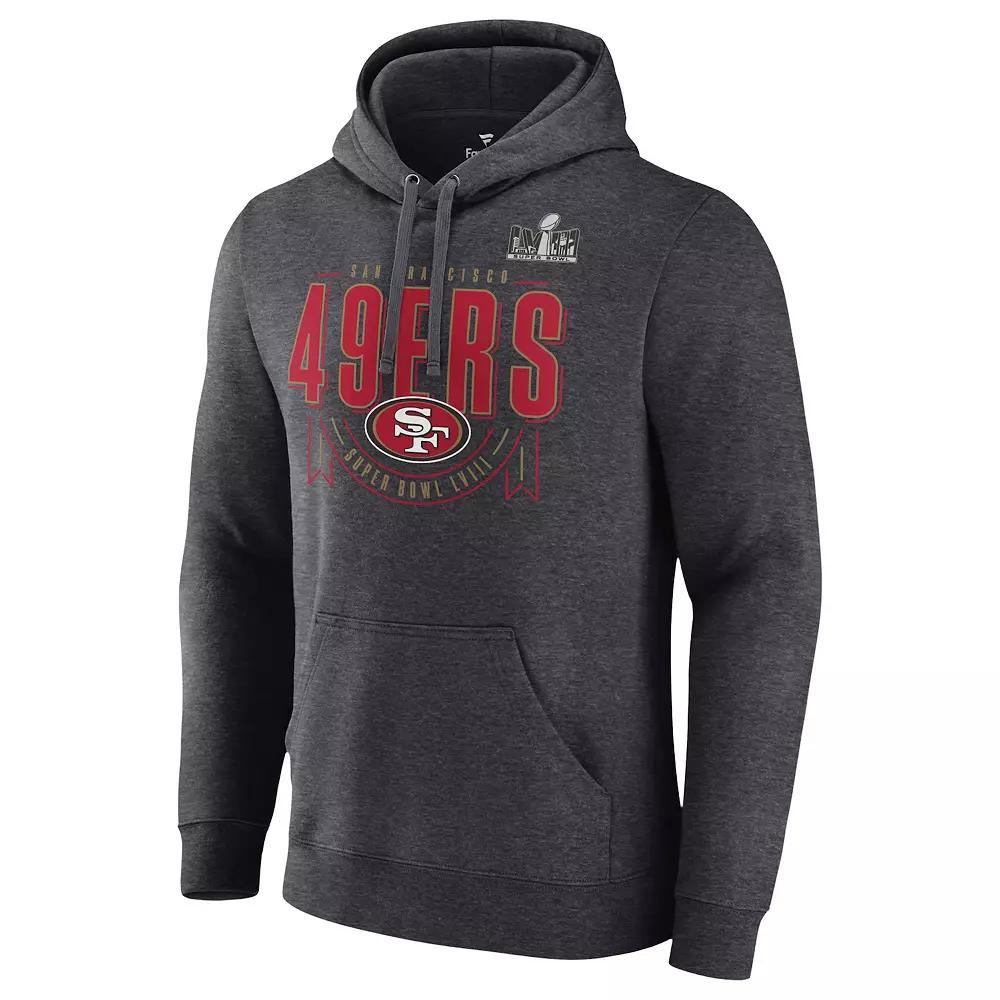 Men's Nike San Francisco 49ers NFL 2023 Super Bowl Bound Fleece Hoodie, Size: Large, Gray Product Image