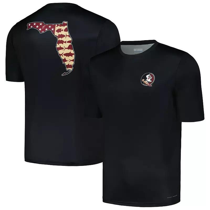 Men's Columbia Black Florida State Seminoles Terminal Tackle State Omni-Shade T-Shirt, Size: Large Product Image