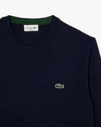 Monochrome Crew Neck Cotton Sweater Product Image