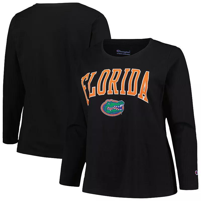 Women's Profile Black Florida Gators Plus Size Arch Over Logo Scoop Neck Long Sleeve T-Shirt, Size: 1XL Product Image