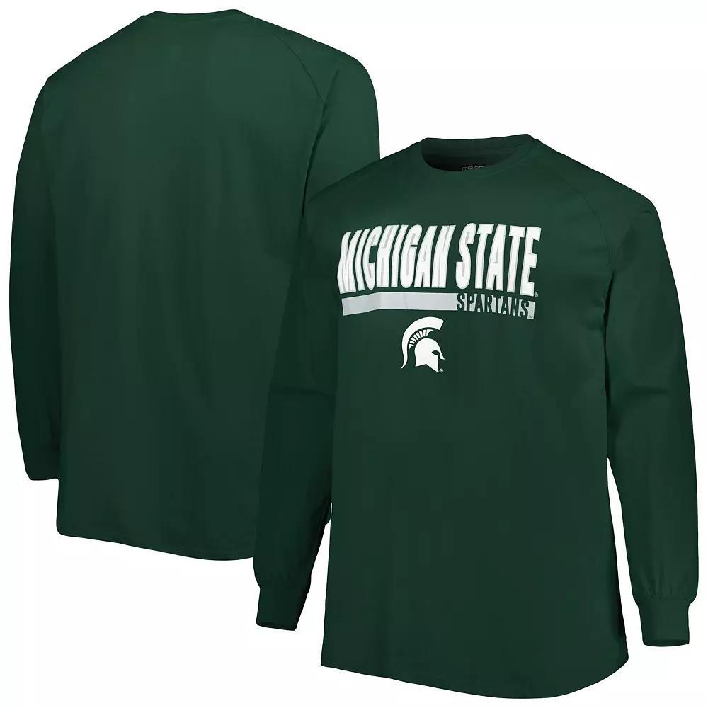 Mens Michigan State Spartans Big & Tall Two-Hit Long Sleeve T-Shirt Product Image