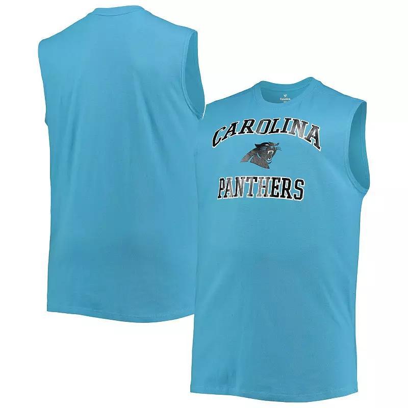 Men's Blue Carolina Panthers Big & Tall Muscle Tank Top, Size: 3XLT Product Image