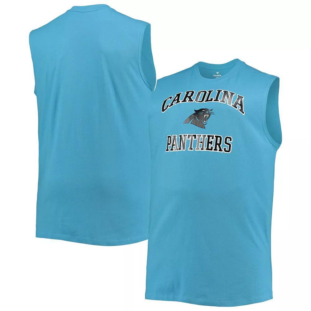 Men's Blue Carolina Panthers Big & Tall Muscle Tank Top, Size: 3XLT Product Image