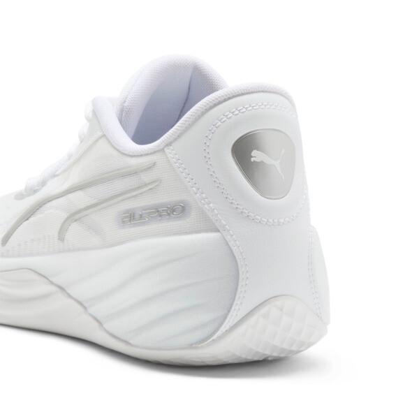 PUMA All-Pro NITROâ¢ Men's Basketball Shoes in White/Silver Product Image