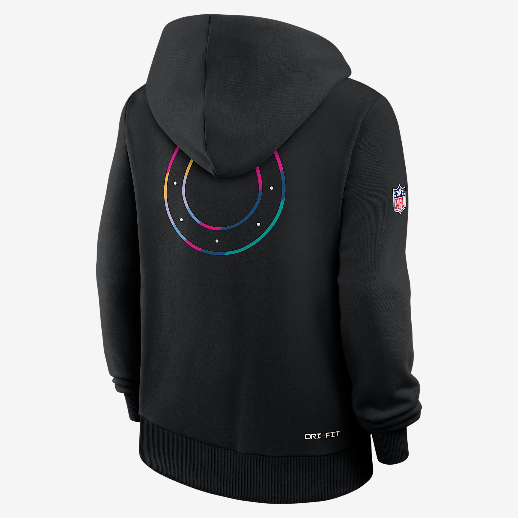 Indianapolis Colts Crucial Catch Women's Nike Dri-FIT NFL Pullover Hoodie Product Image