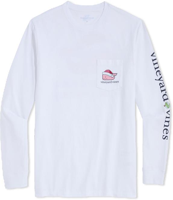 Santa Whale Long-Sleeve Pocket Tee Product Image