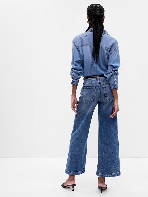 High Rise Stride Wide-Leg Ankle Jeans Product Image