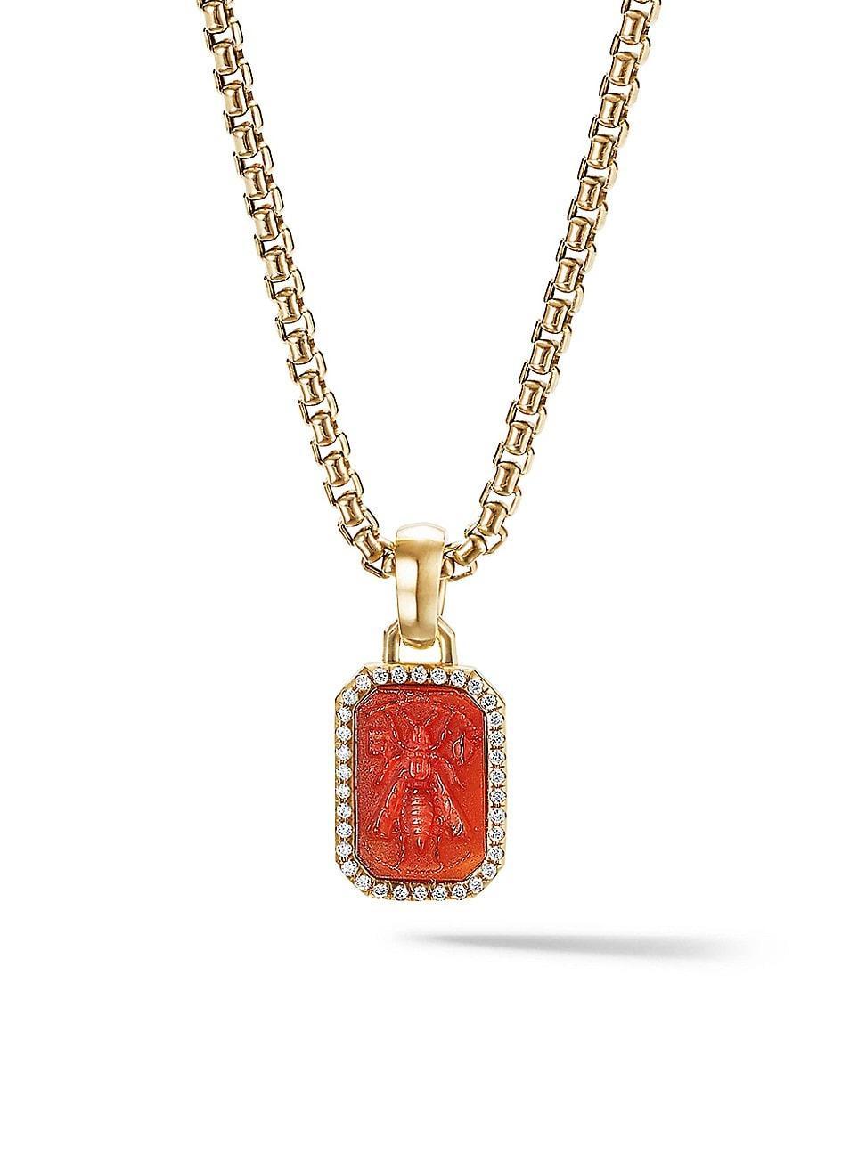 Womens Petrvs Small Bee Charm In 18K Yellow Gold With Carnelian And Pav Diamonds Product Image