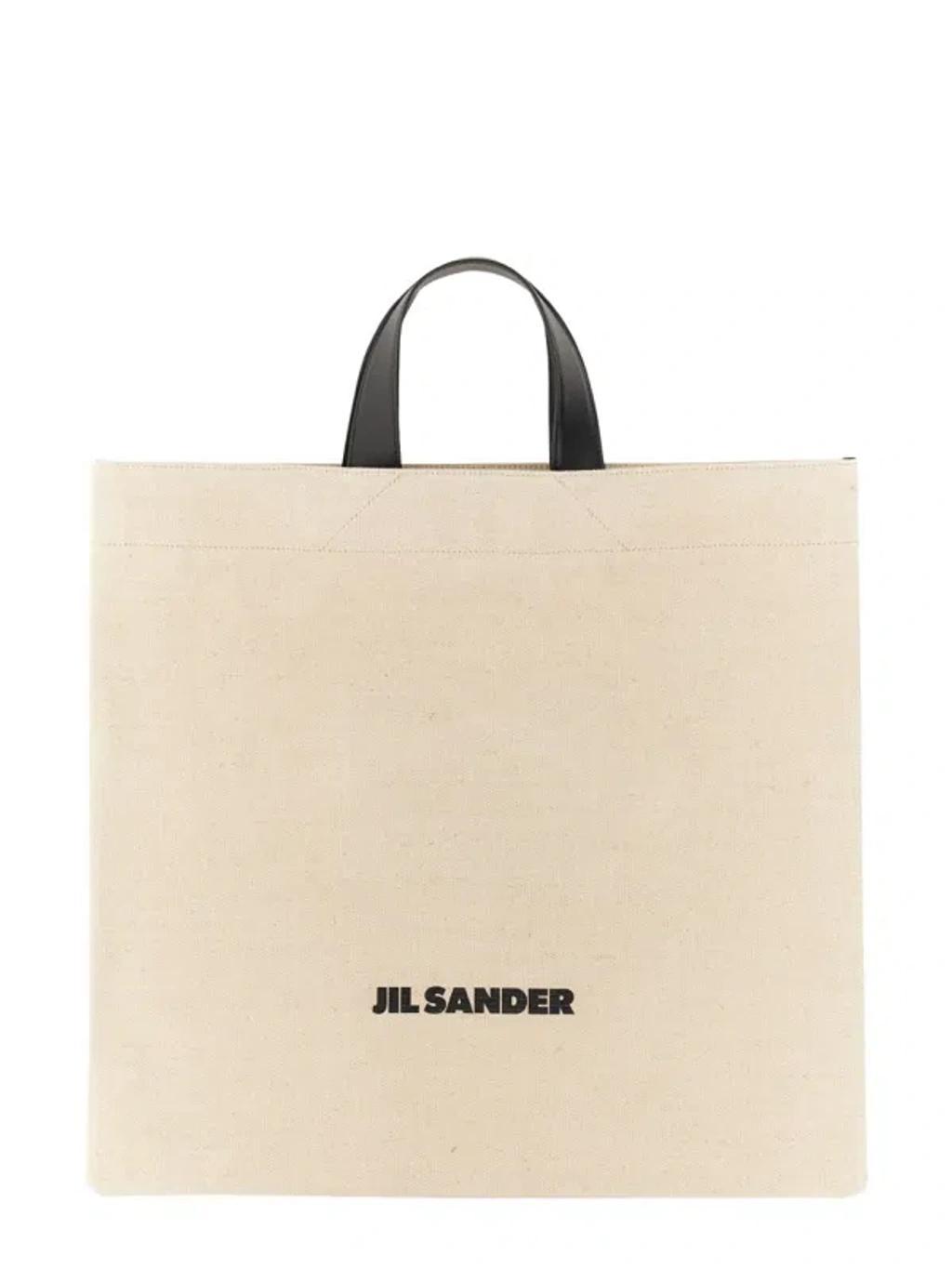 JIL SANDER Men Medium Tote Bag In Cream Product Image