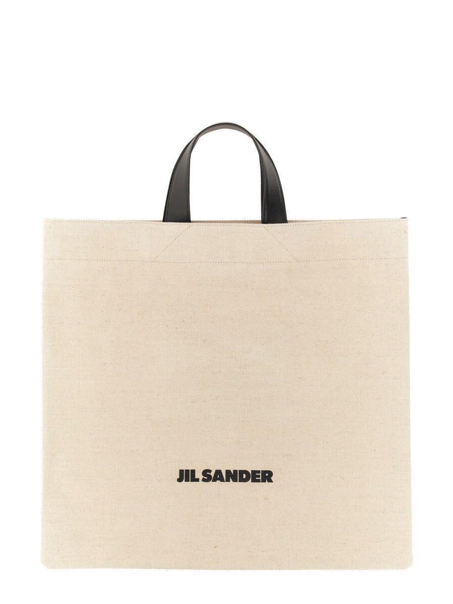 JIL SANDER Medium Tote Bag In Beige Product Image