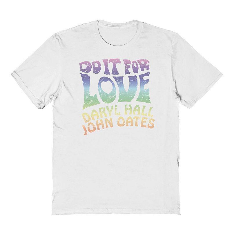Men's Gradient Love Graphic Tee, Size: Large, White Product Image
