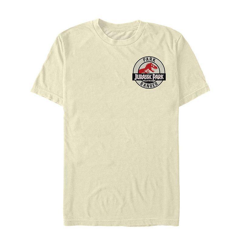 Men's Jurassic Park Park Ranger Badge Tee, Size: Medium, Natural Product Image