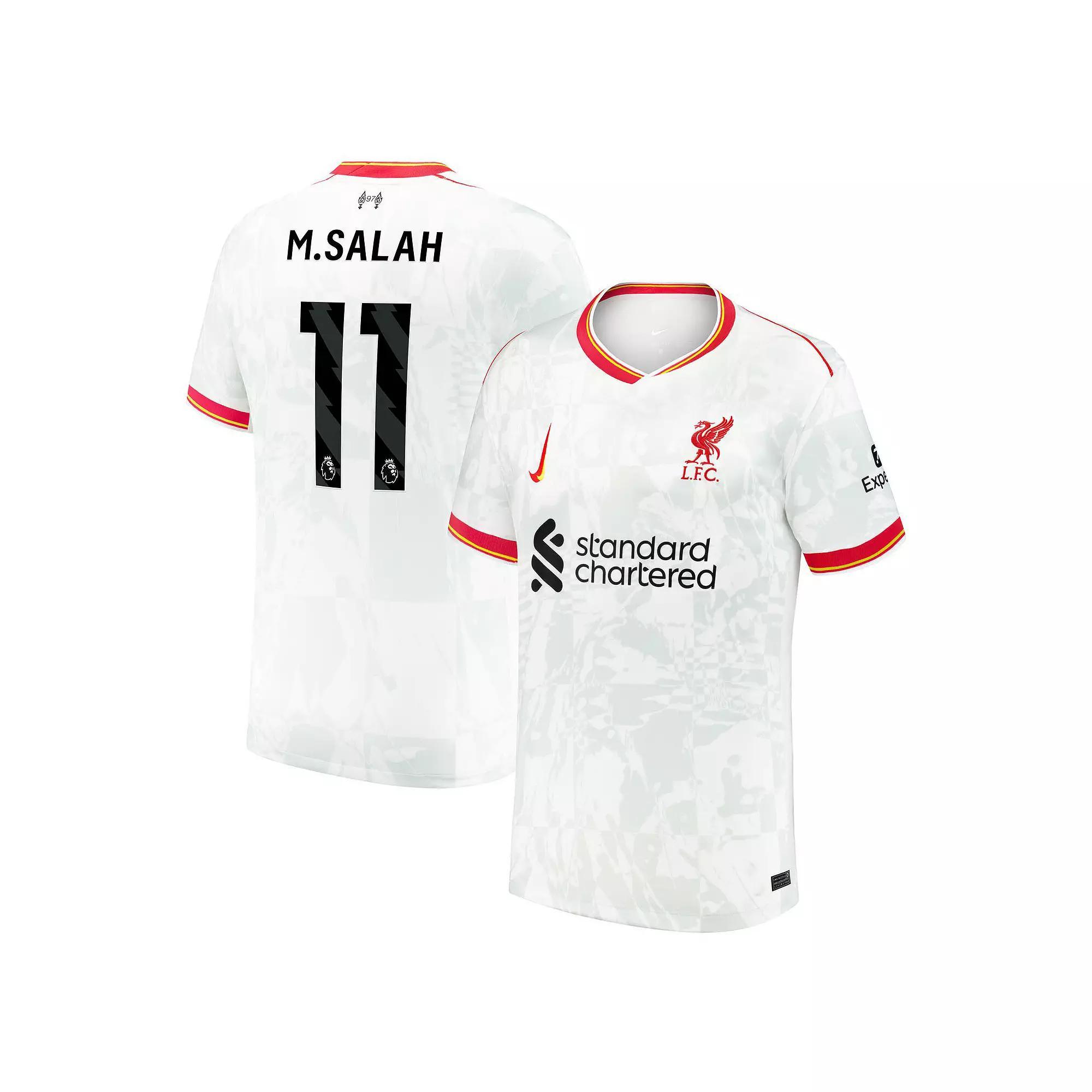 Youth Nike Mohamed Salah White Liverpool 2024/25 Third Replica Jersey, Boy's, Size: YTH Medium, Lvp White Product Image